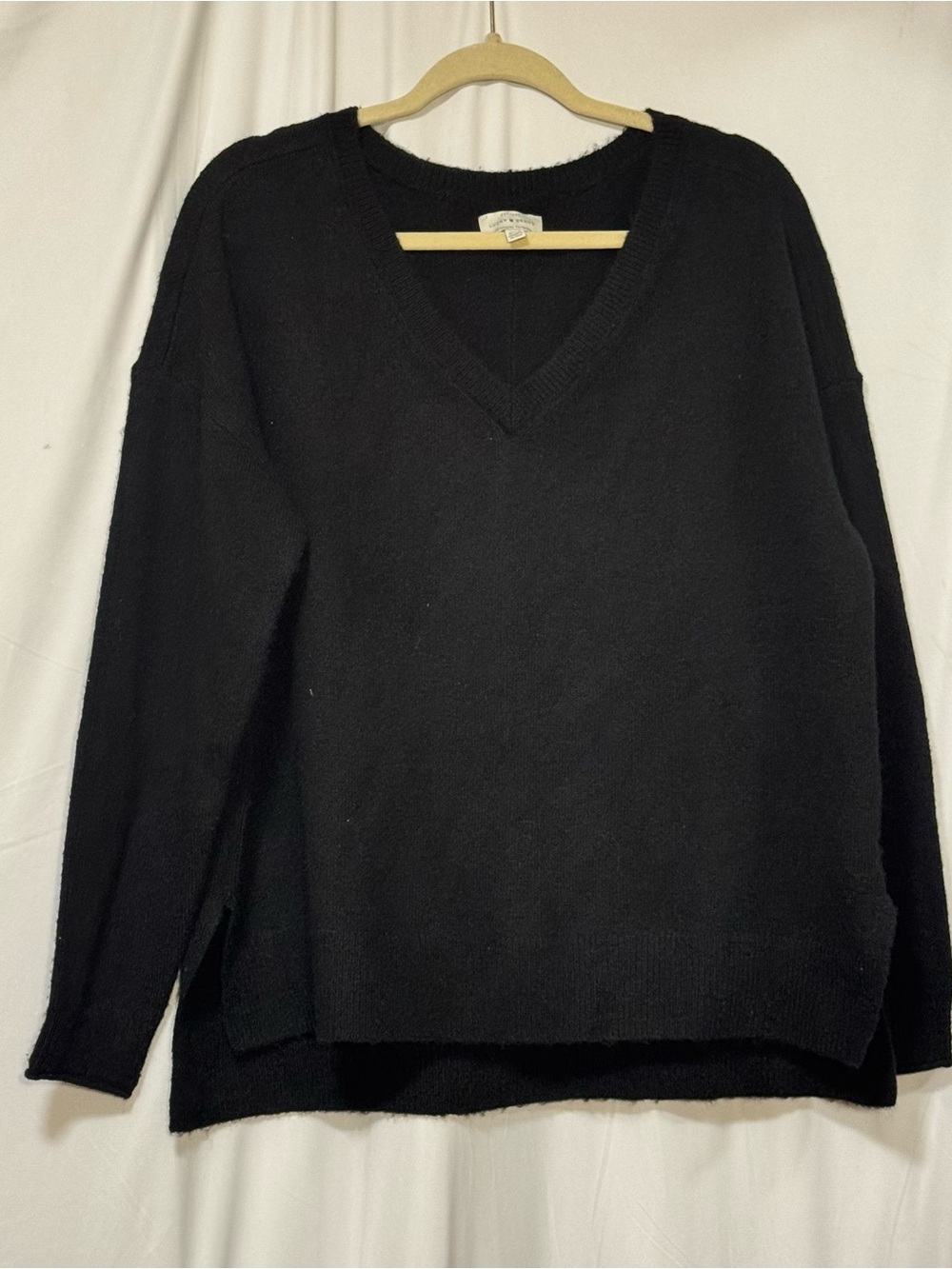 Lucky Brand Black V-Neck Women's Sweater